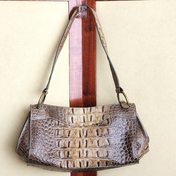Sondra Roberts Croc Embossed Bag Purse - Picture 5 of 14